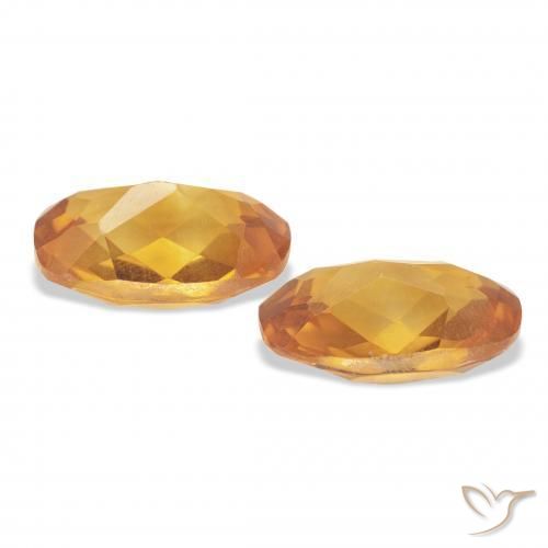 Gemas de Citrino Dorado claro natural de 2.23 ct, Forma Cojín, VS