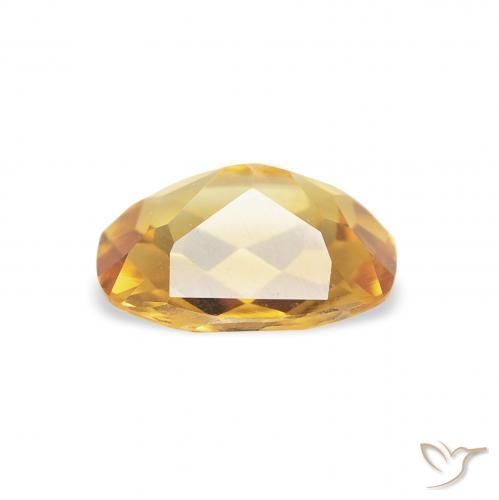Citrino Dorado medio natural de 1.16 ct, Forma Cojín, VVS-VS