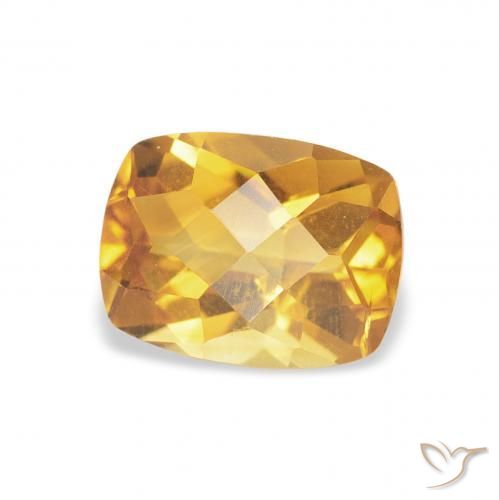 Citrino Medium Light-Golden natural de 1.43 ct, Forma Cojín, VS
