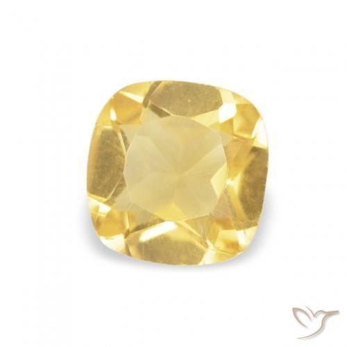 Citrino Dorado natural de 0.39 ct, Forma Cojín, VS