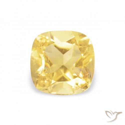 0.47ct Natural Dorado claro Citrino, Forma Cojín, VS
