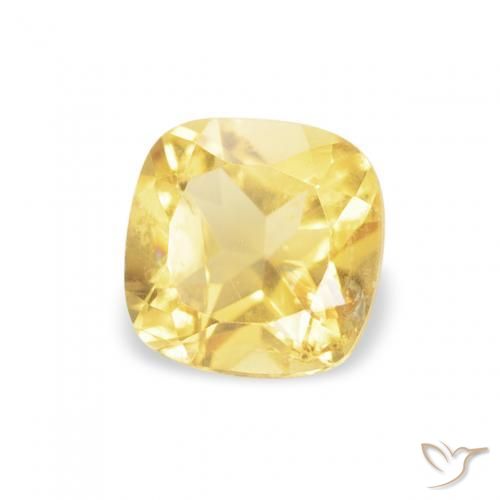 Citrino Dorado claro natural de 0.47 ct, Forma Cojín, VS