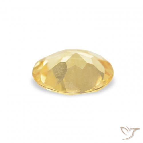 Citrino Amarillo claro natural de 0.73 ct, Redondo, VVS