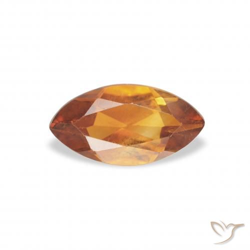 0.49ct Natural Marrón naranja Citrino, Marquesa, VVS