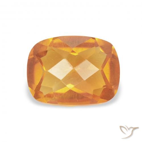 1.20ct Natural Dorado naranja Citrino, Forma Cojín, VVS-VS