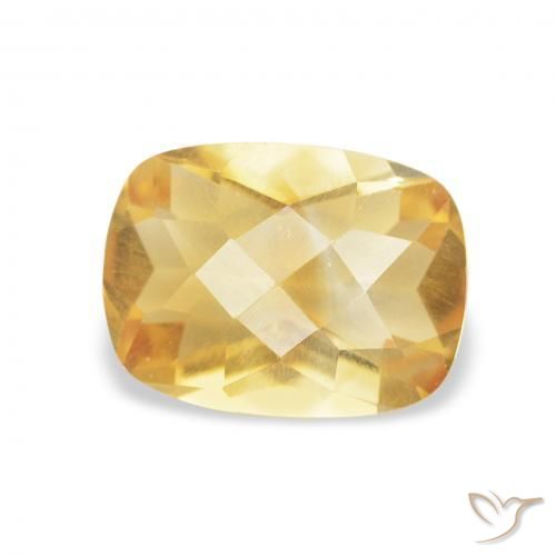 Citrino Dorado natural de 1.04 ct, Forma Cojín, VVS-VS