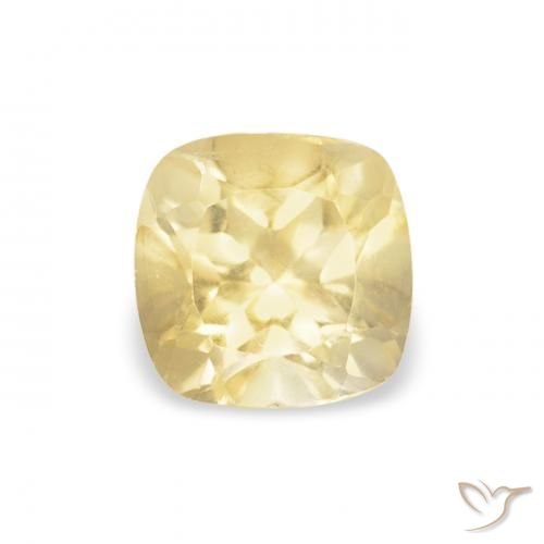 0.53ct Natural Dorado claro Citrino, Forma Cojín, VVS-VS