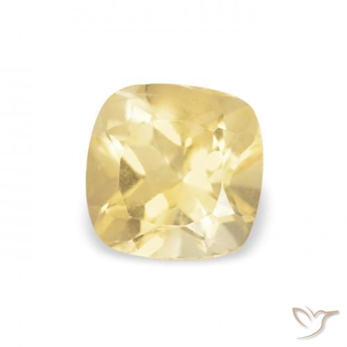 Citrino Dorado claro natural de 0.53 ct, Forma Cojín, VVS-VS
