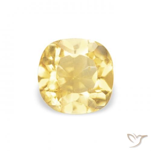 0.47ct Natural Amarillo-dorado claro Citrino, Forma Cojín, VVS-VS