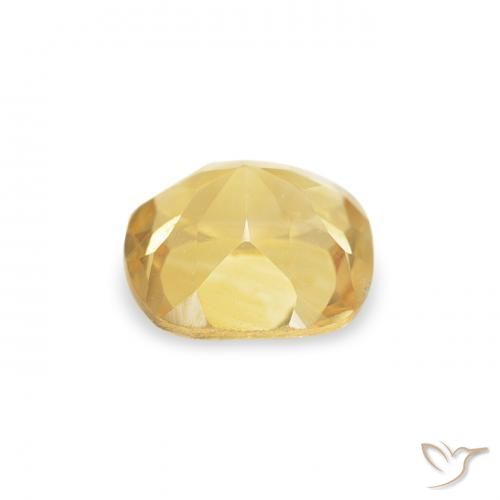 Citrino Amarillo-dorado claro natural de 0.47 ct, Forma Cojín, VVS-VS