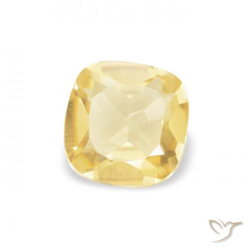 Citrino Amarillo claro natural de 0.42 ct, Forma Cojín, VVS-VS