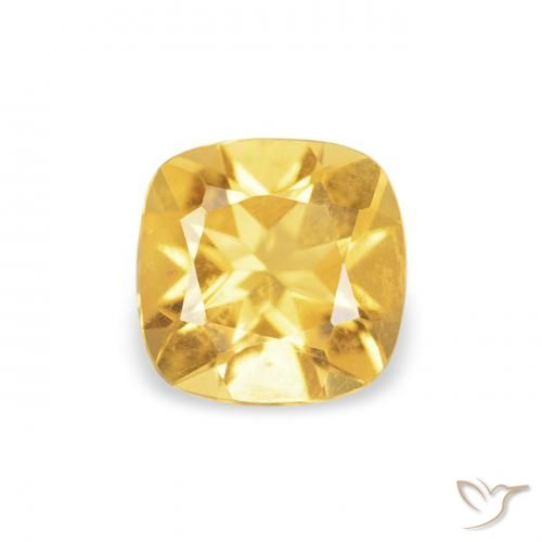 0.42ct Natural Dorado claro Citrino, Forma Cojín, VVS-VS