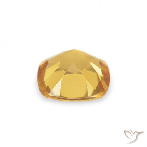 Citrino Dorado claro natural de 0.42 ct, Forma Cojín, VVS-VS