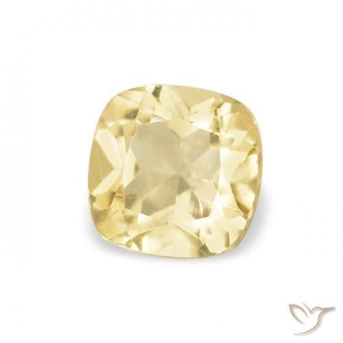 Citrino Dorado natural de 0.50 ct, Forma Cojín, VVS-VS