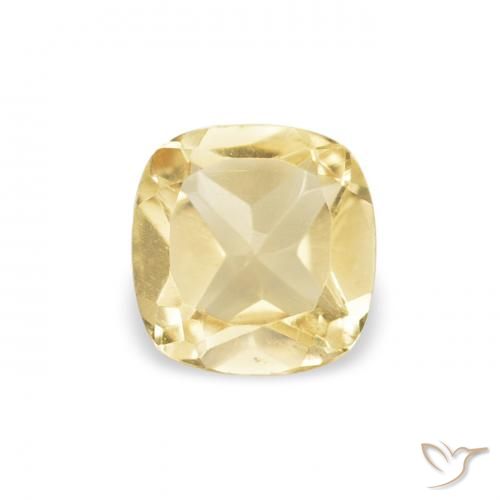 0.41ct Natural Amarillo claro Citrino, Forma Cojín, VVS-VS
