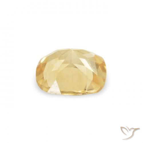 Citrino Dorado natural de 0.37 ct, Forma Cojín, VVS-VS