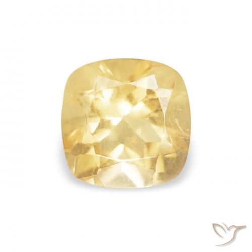 0.55ct Natural Amarillo claro Citrino, Forma Cojín, VVS-VS