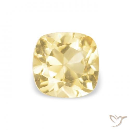 0.53ct Natural Amarillo-dorado claro Citrino, Forma Cojín, VVS-VS
