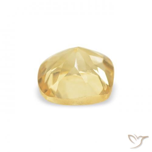 Citrino Amarillo-dorado claro natural de 0.53 ct, Forma Cojín, VVS-VS