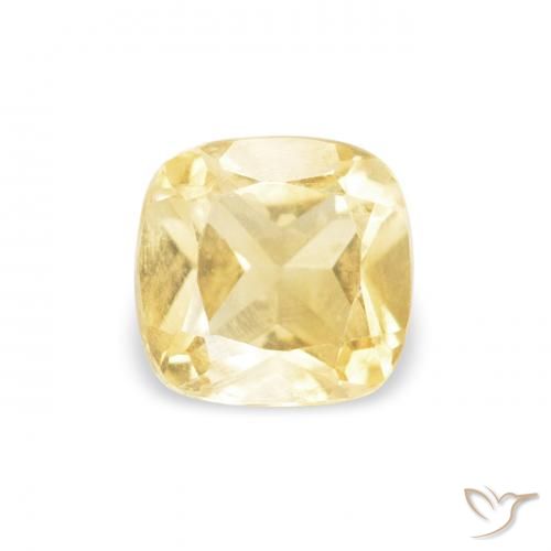 0.46ct Natural Amarillo claro Citrino, Forma Cojín, VVS-VS