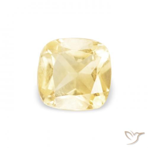 Citrino Amarillo claro natural de 0.46 ct, Forma Cojín, VVS-VS