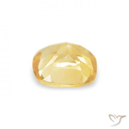 Citrino Amarillo claro natural de 0.46 ct, Forma Cojín, VVS-VS