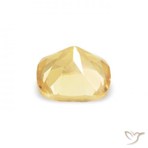 Citrino Dorado claro natural de 0.52 ct, Forma Cojín, VVS