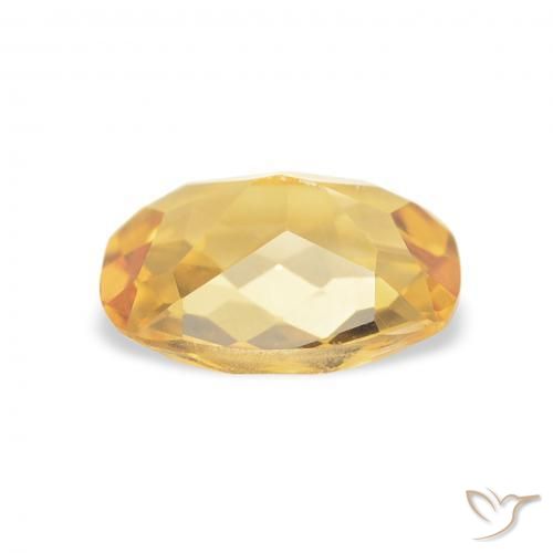 Citrino Dorado medio natural de 1.14 ct, Forma Cojín, VVS