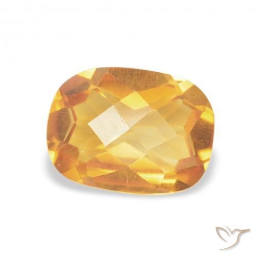 Citrino Dorado naranja natural de 1.17 ct, Forma Cojín, VVS-VS
