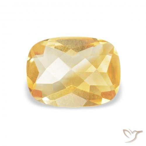 0.97ct Natural Oro Citrino, Forma Cojín, VVS-VS
