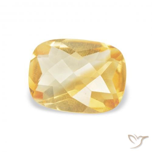 Citrino Oro natural de 0.97 ct, Forma Cojín, VVS-VS