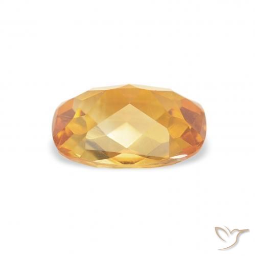 Citrino Medium Light Orange-Gold natural de 1.10 ct, Forma Cojín, VVS-VS