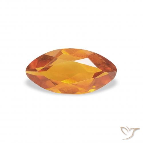 0.48ct Natural Dorado naranja oscuro Citrino, Marquesa, VVS-VS