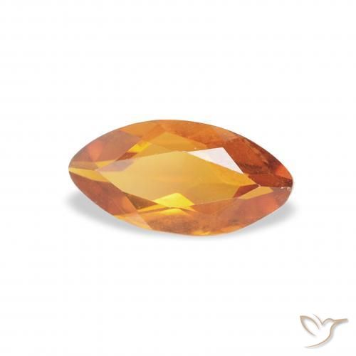 Citrino Dorado naranja oscuro natural de 0.48 ct, Marquesa, VVS-VS
