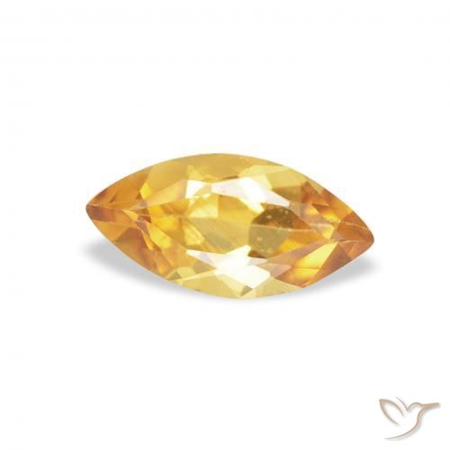 Citrino Medium Light Orange-Gold natural de 0.43 ct, Marquesa, VVS-VS