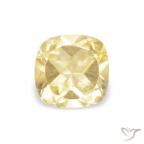 0.53ct Natural Amarillo-dorado claro Citrino, Forma Cojín, VVS-VS