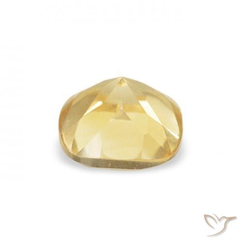 Citrino Amarillo-dorado claro natural de 0.53 ct, Forma Cojín, VVS-VS