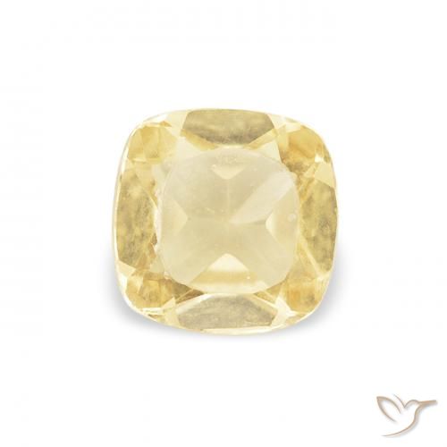 0.47ct Natural Amarillo-dorado claro Citrino, Forma Cojín, VVS-VS
