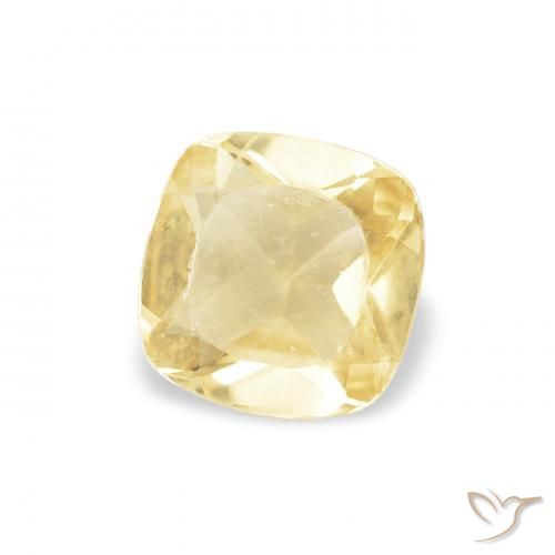Citrino Amarillo-dorado claro natural de 0.47 ct, Forma Cojín, VVS-VS