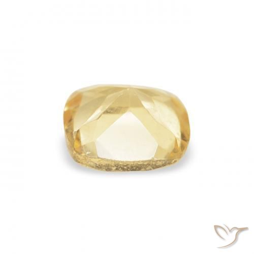 Citrino Amarillo-dorado claro natural de 0.47 ct, Forma Cojín, VVS-VS
