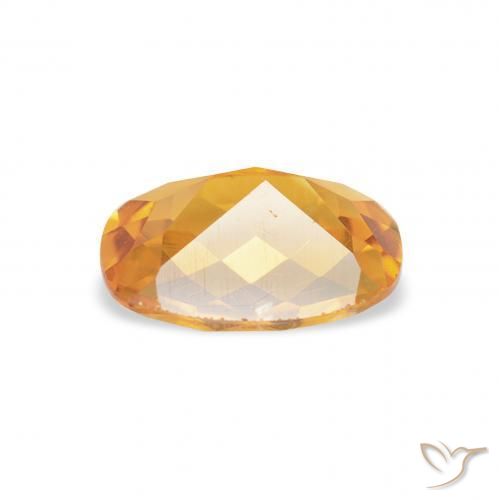 Citrino Naranja dorado intenso natural de 1.04 ct, Forma Cojín, VS