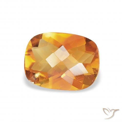Citrino Naranja terroso natural de 1.02 ct, Forma Cojín, VS