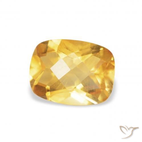 Citrino Dorado natural de 1.16 ct, Forma Cojín, VS