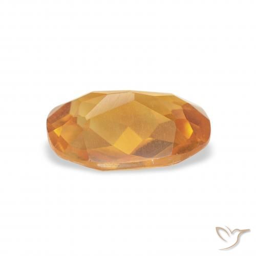 Citrino Dorado naranja oscuro natural de 1.04 ct, Forma Cojín, VVS