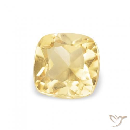 Citrino Dorado natural de 0.49 ct, Forma Cojín, VS