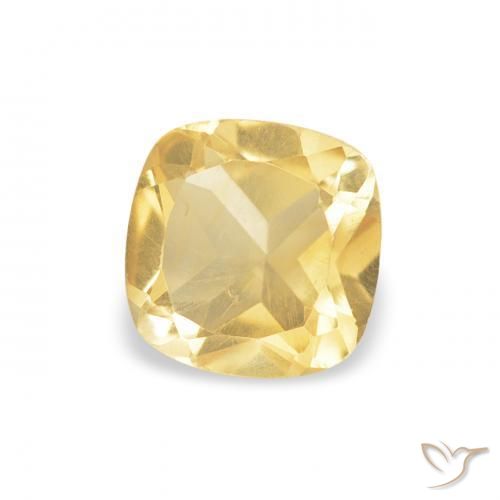 Citrino Dorado natural de 0.57 ct, Forma Cojín, VS