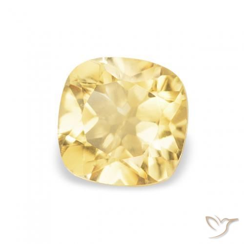 Citrino Dorado natural de 0.53 ct, Forma Cojín, VS