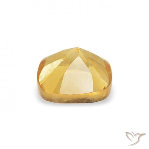 Citrino Dorado medio natural de 0.55 ct, Forma Cojín, VS