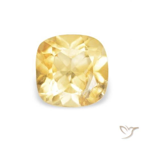 0.50ct Natural Dorado Citrino, Forma Cojín, VS