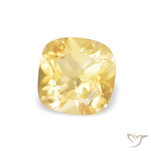Citrino Dorado natural de 0.50 ct, Forma Cojín, VS